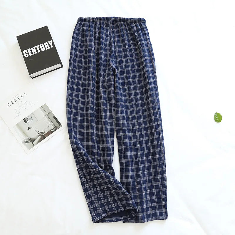 Women’s 100% Cotton Plaid Pajama Pants – Elastic Waist Sleepwear