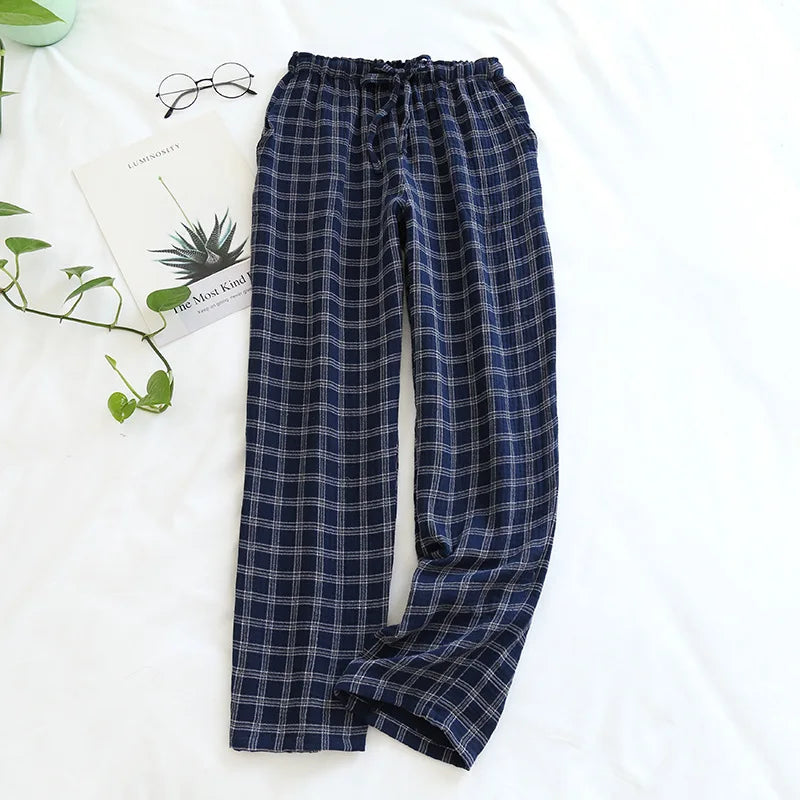 Women’s 100% Cotton Plaid Pajama Pants – Elastic Waist Sleepwear