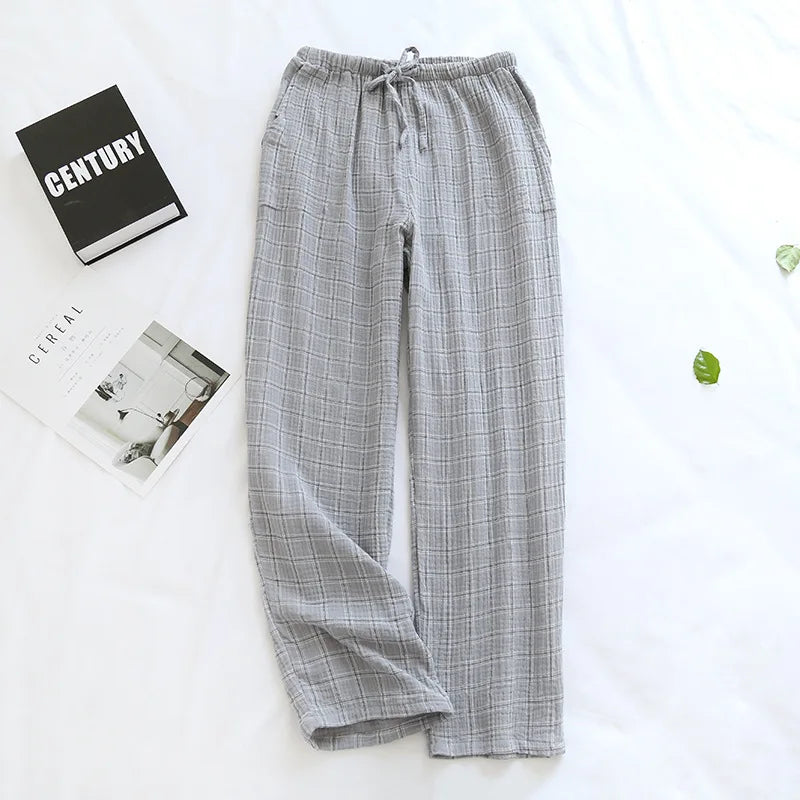 Women’s 100% Cotton Plaid Pajama Pants – Elastic Waist Sleepwear