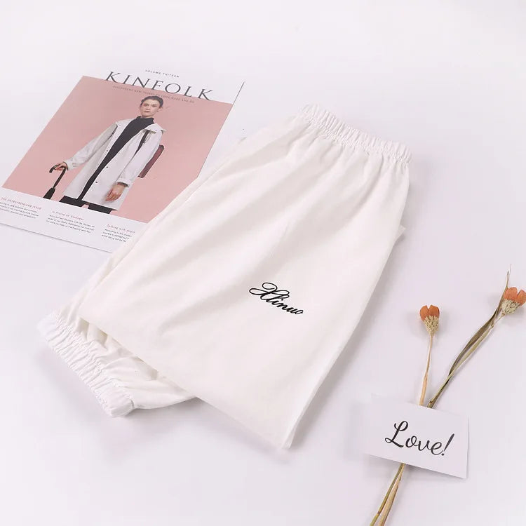 New 100% Cotton Thin Loose Plus Size Pajama Pants Womens Sleep Bottoms Summer Home Pants Ladies Trousers Casual Soft Sleepwear