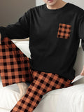 Men’s Checkered Long Sleeve Pajama Set