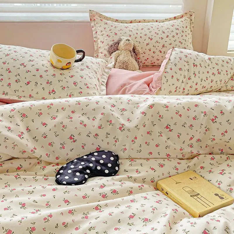 Vintage Floral Duvet Cover Bedding Set