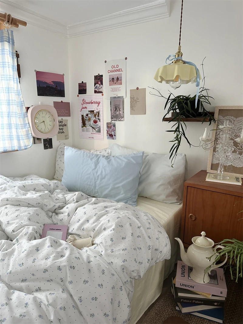 Vintage Floral Cotton Bedding Set