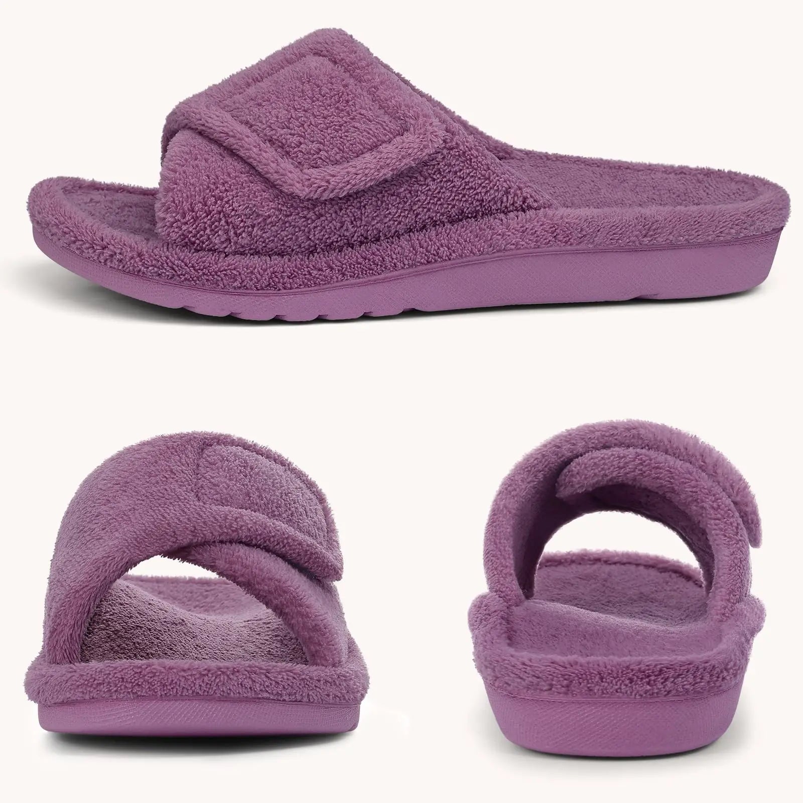 Women’s Orthopedic Open Toe Fuzzy Slippers