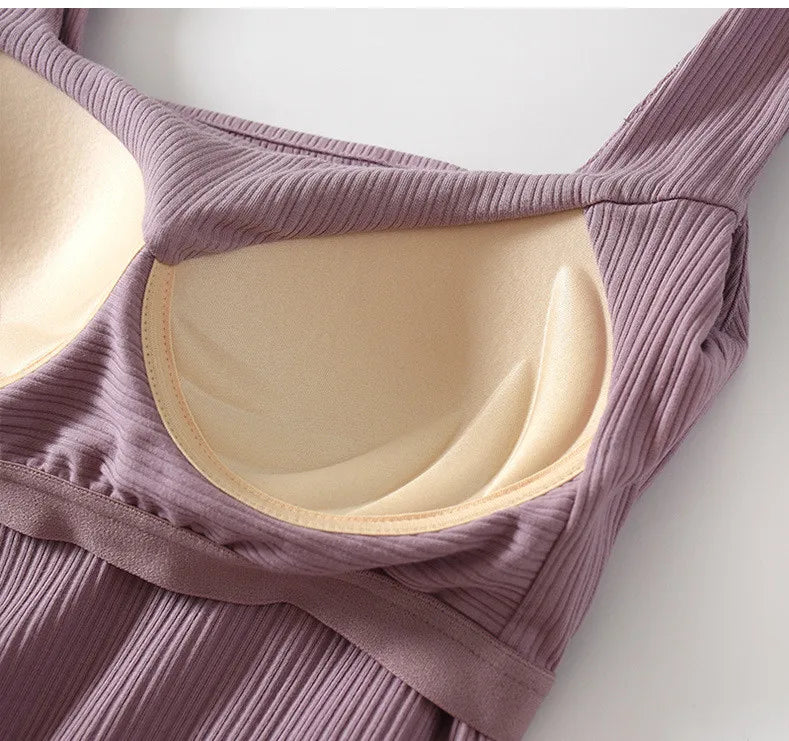 Women’s Cotton Camisole Pajama Top – Square Neck Summer Sleepwear