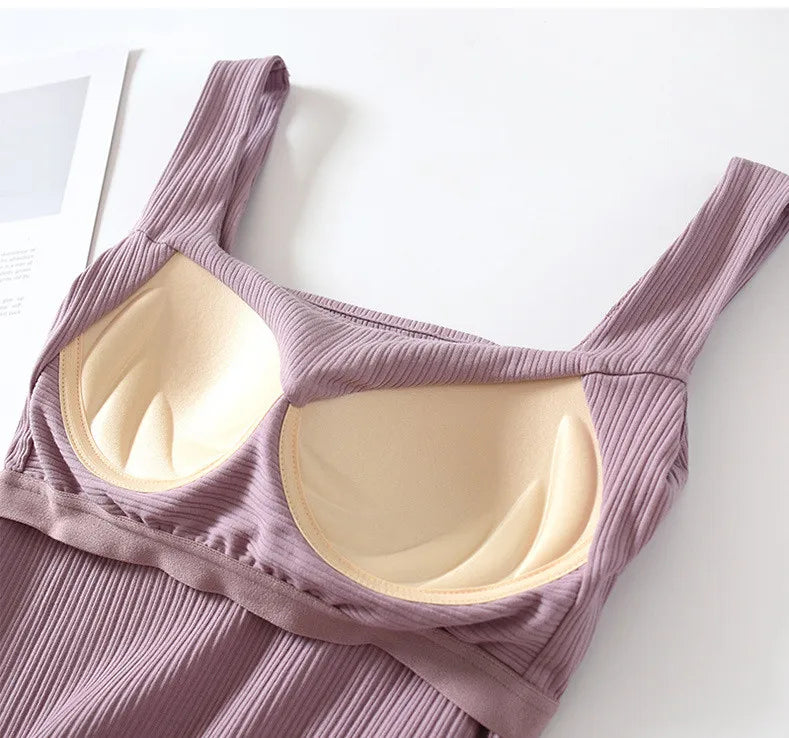 Women’s Cotton Camisole Pajama Top – Square Neck Summer Sleepwear