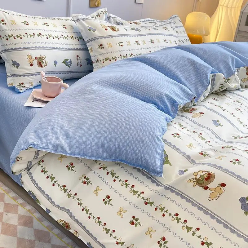 Vintage Floral Duvet Cover Bedding Set