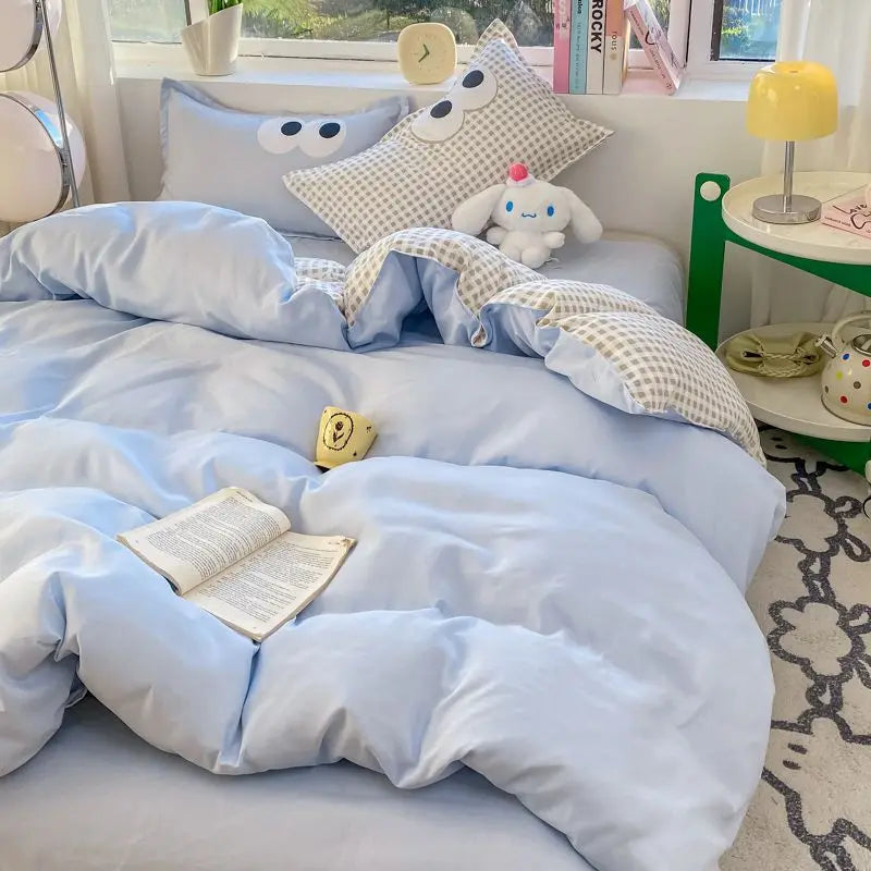 Classic Plaid Duvet Cover Bedding Set