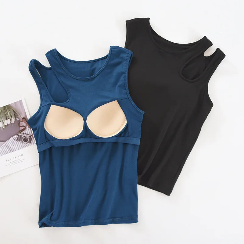 Women’s Modal Padded Camisole Top – Summer Sleepwear Base Top