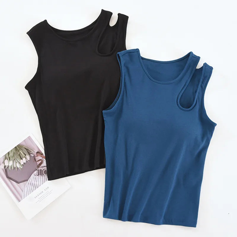 Women’s Modal Padded Camisole Top – Summer Sleepwear Base Top