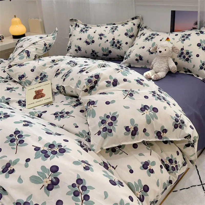 Vintage Floral Duvet Cover Bedding Set