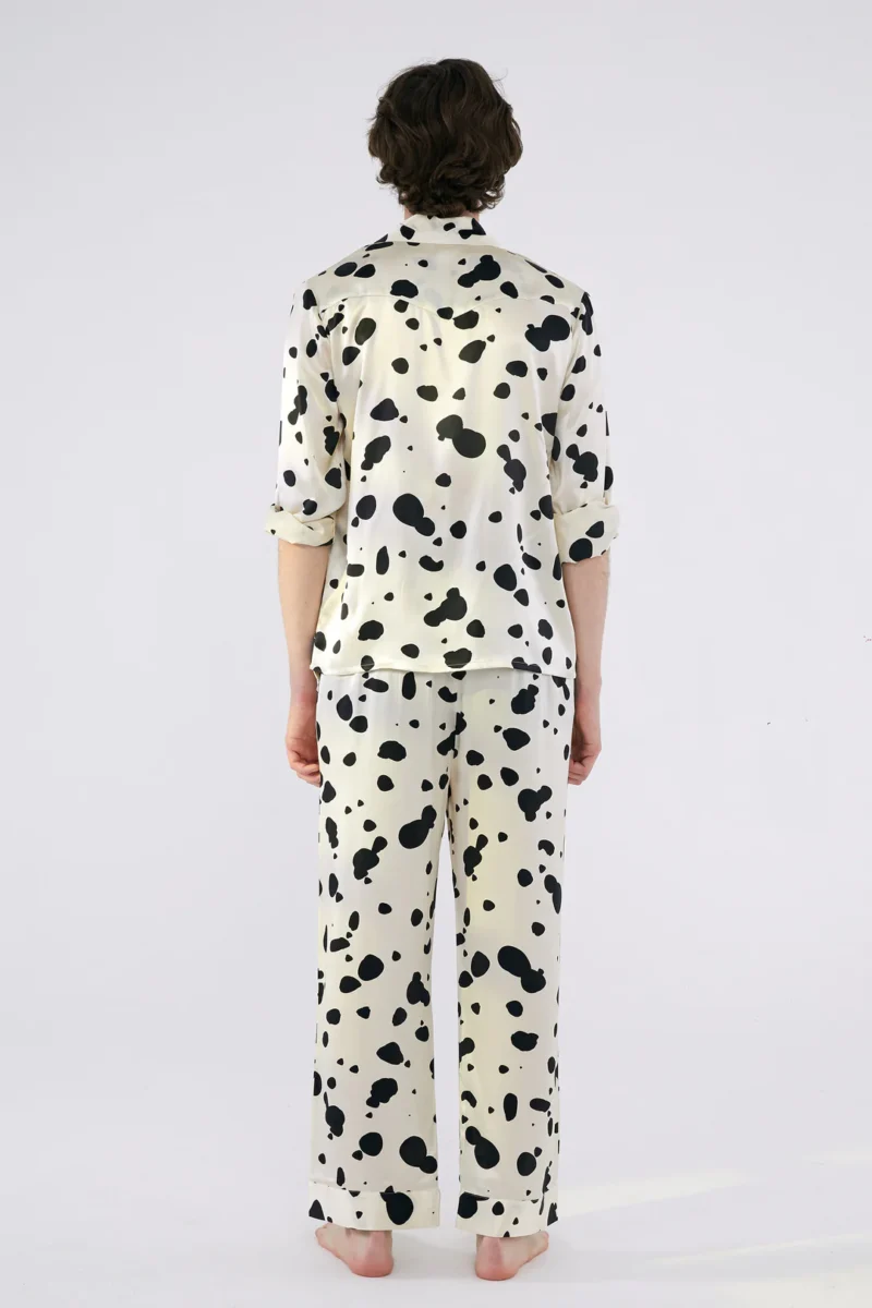 Spotted Luxe Silk Pajama Set - Image 3