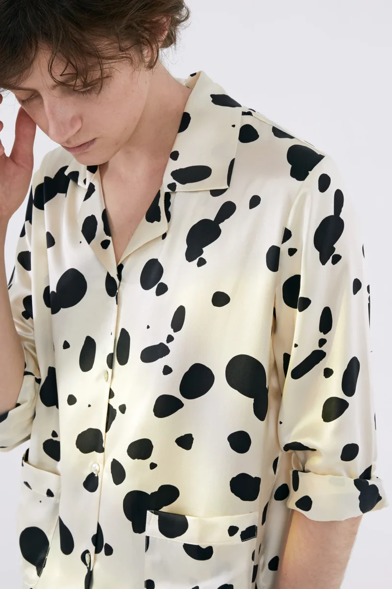 Spotted Luxe Silk Pajama Set