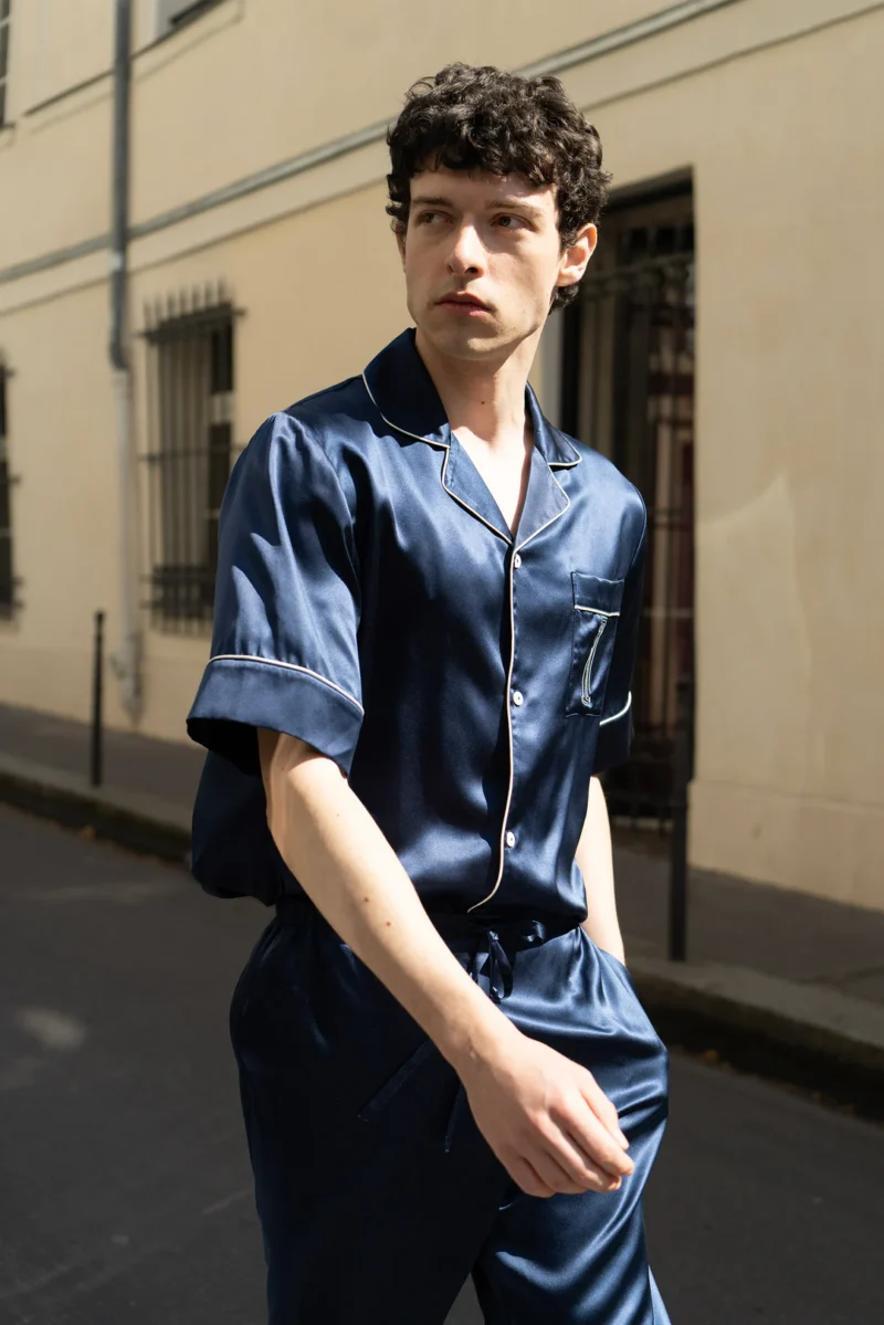 Blush Reverie Silk Long Set Men - Image 5
