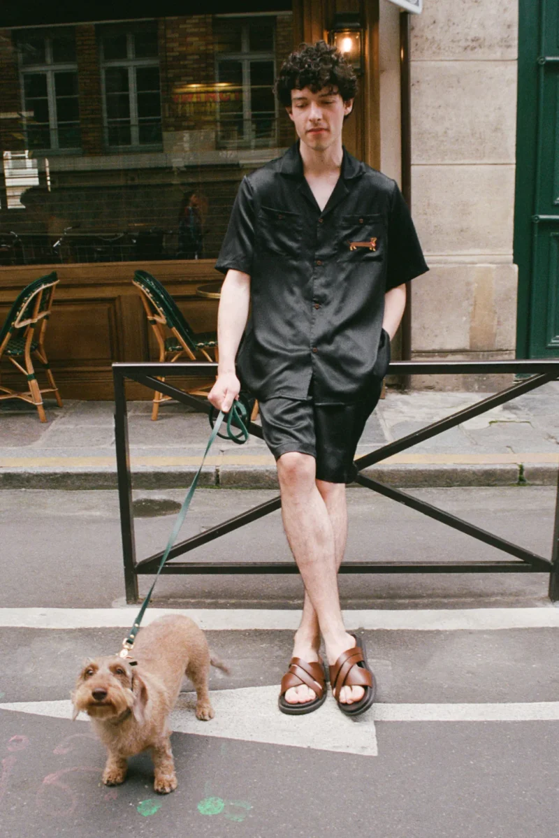 Silk Pajamas Dachshund Set - Image 4