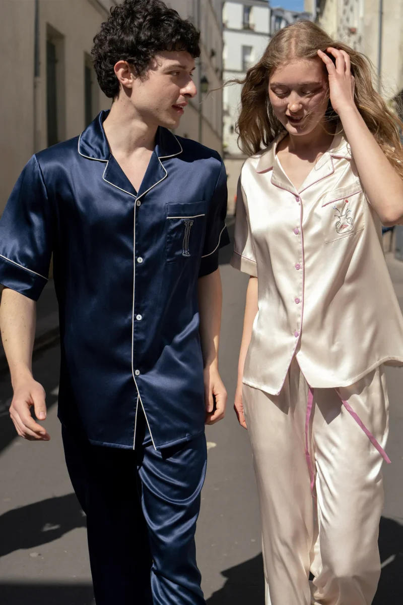 Blush Reverie Silk Long Set Men - Image 6