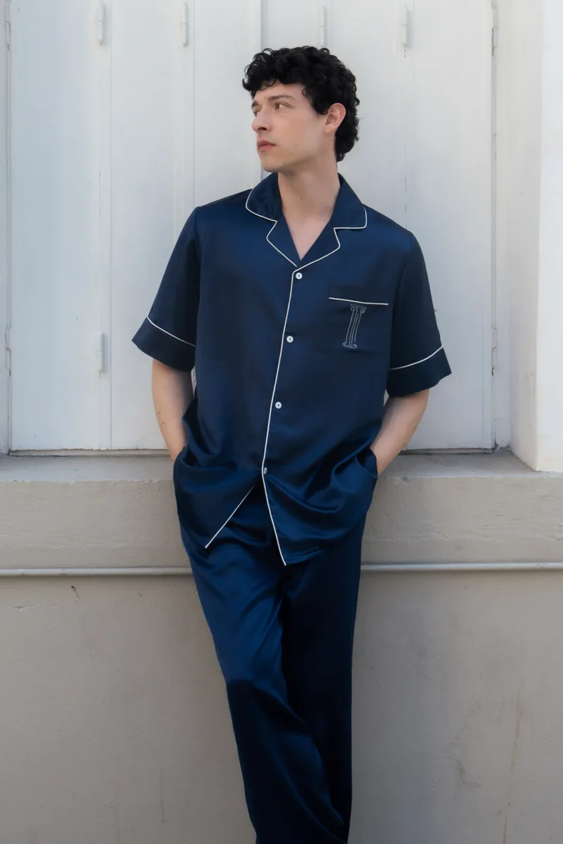 Blush Reverie Silk Long Set Men - Image 2