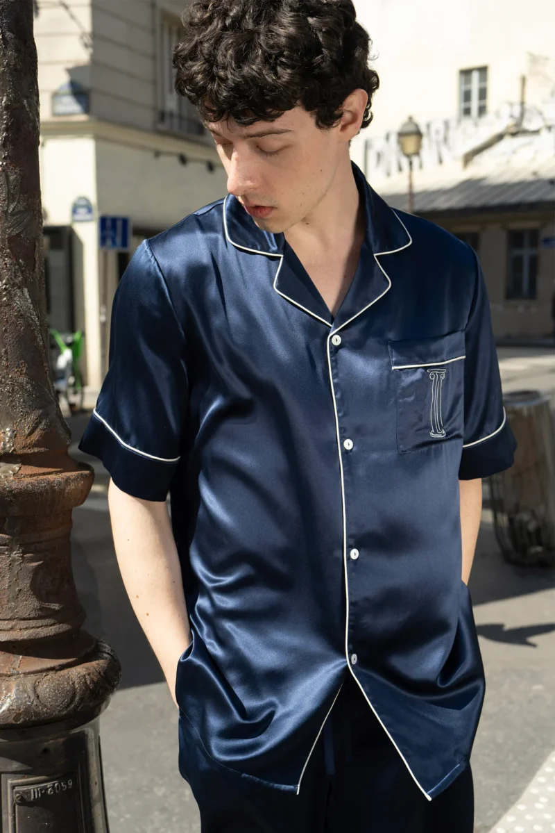 Blush Reverie Silk Long Set Men - Image 3