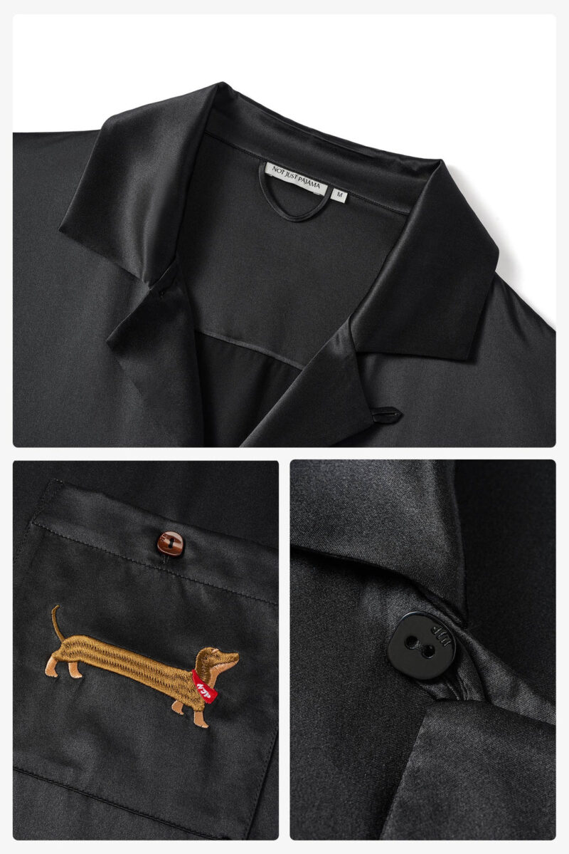 Silk Pajamas Dachshund Set - Image 5